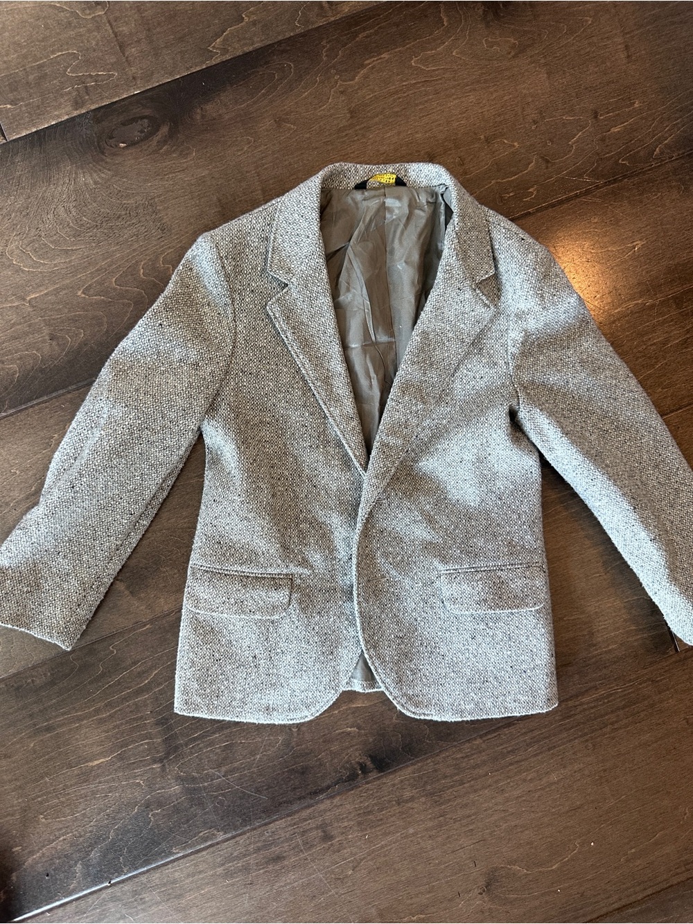 Boys Grey Tweed Blazer - Casual & Tailored size 7/8